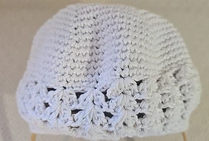 Strickmütze Baumwolle klein weiß - Bild 1 von 10