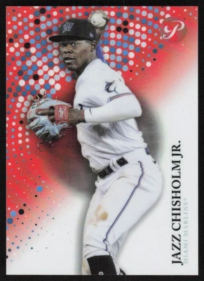 2022 Topps Pristine Orange #114 Jazz Chisholm Jr 25/25 1/1 Miami Marlins - Image 1 of 2