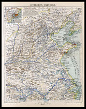 Original Lithographie-Tafel 1904 Ostchina Huadong Hwang-hai Yellow Sea Old Map