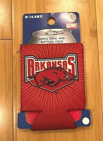 Arkansas Razorbacks Can Insulator Cooler Sleeve Koozie Starburst Unused - Kolder Cover