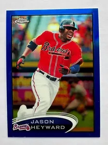 2012 Topps Chrome Jason Heyward #12 Blue Refractor 093/199 - Braves - Picture 1 of 2