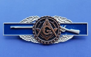 Freemason Masonic Combat Infantry Badge US Army FA CIB Military Insignia Pin - Picture 1 of 3
