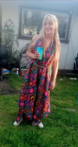 Original 60s Flower Power Woodstock Hippie Wrap DRess One Size Authentic - Picture 1 of 8