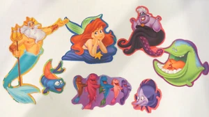 RARE 1996 McDonalds THE LITTLE MERMAID Paper Ornament Set - Picture 1 of 11