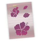Hibiscus Flower Stencil Set - Tropical Flowers and Leaves Template by CraftStar