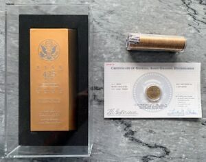 2007-P $1 Thomas Jefferson Presidential Coin Ballistic Roll w/ Certification UNC