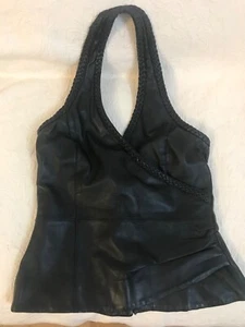 Black Leather Top - Picture 1 of 9