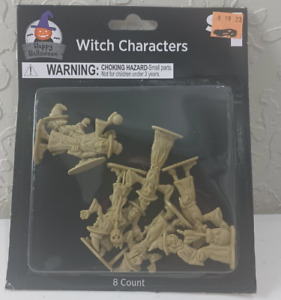Halloween Witch Characters Toy Figures 8 ct  Plastic Mini Toppers Figure