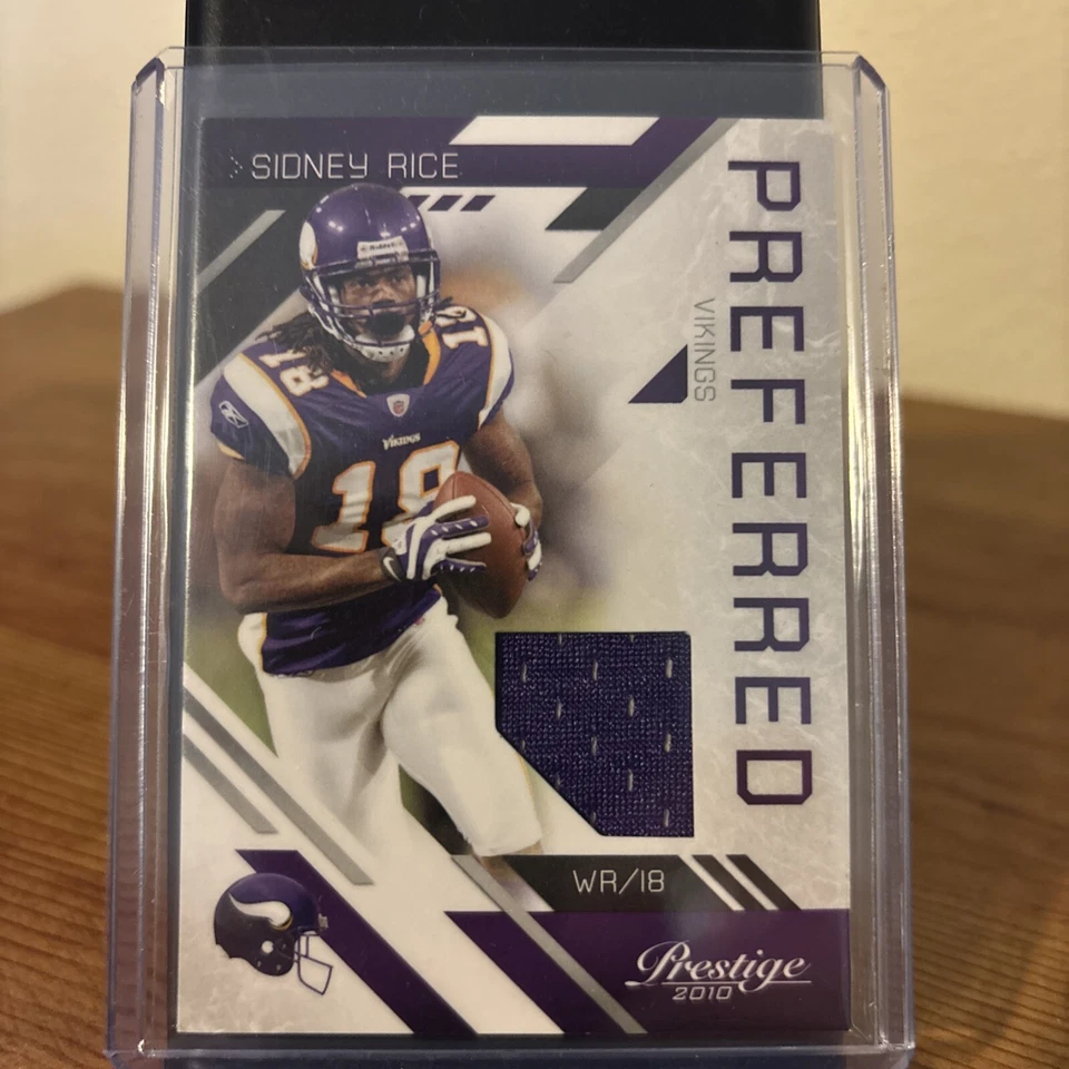 2010 PANINI PRESTIGE SIDNEY RICE  JERSEY RELIC CARD /250 Minnesota  Vikings - Image 1 of 2