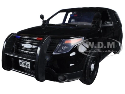 2015 FORD POLICE INTERCEPTOR UTILITY SPECIAL SERVICE BLACK 1/18 MOTORMAX 73543 - Image 1 of 4