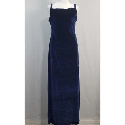 Vestido vintage de terciopelo Rampage sin mangas cuello cuadrado talla M azul Y2K años 90 regreso a casa Foto 1 de 4