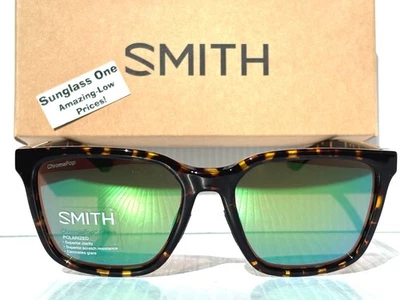 Smith Optics SHOUTOUT Tortoise ChromaPop POLARIZED Green Mirror GLASS Sunglass - Image 1 of 4