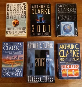 BOOK - X6 Arthur C Clarke Sci-fi Novels Paperbacks Bundle Collection Lot #3 - Picture 1 of 3
