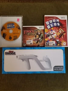 BUNDLE Nintendo Wii Zapper (Old Skool) Zelda Link's Crossbow Training Boom Blox - Picture 1 of 13