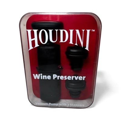 🔥Bomba de vacío para conservador de vino HOUDINI con 2 tapones negra🔥 Foto 1 de 4