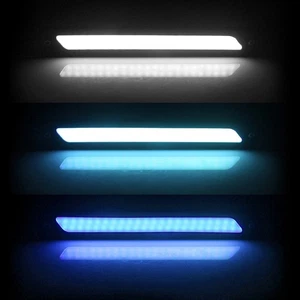 1Pair Universal COB DRL LED Daytime Running Light Strip Car Driving Fog Lamp Bar - Imagen 1 de 14