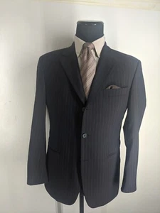 Hugo Boss Vintage USA 100% Wool Suit  3 Btn No Vents  Fit 38 Short-40 Short - Picture 1 of 9