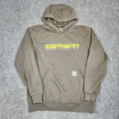 Carhartt Peat Rain Defender Hoodie Mens Medium Loose Sweatshirt Pullover Logo - Image 1 of 4