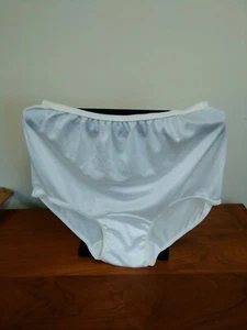 Vintage 1960s ivory GrannyPanties, Sissy Knickers cotton dbl Gusset Size 6 - Picture 1 of 10
