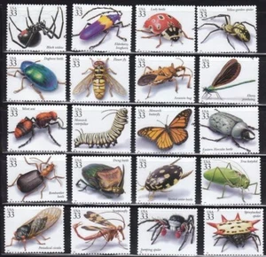 # 3351 Insects Spiders Complete set 20 US stamps as Singles Mint NH OG USPS 1999 - Picture 1 of 1