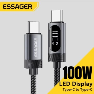 Essager USB-C Kabel mit Digitalanzeige 100W PD Schnellladung für iPhone 16