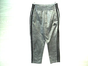 Adidas Joggers Sweatpants Boy's Sz S (8) Gray & Black Elastic Waist Activewear - Picture 1 of 6