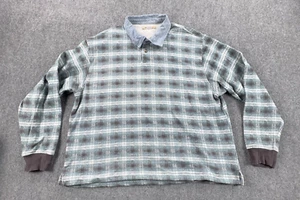 Urban Outfitters Polo Shirt Mens XL Blue Plaid Oversized Pullover Long Sleeve - Bild 1 von 12