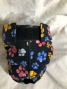 Female Dog Puppy Pet Diaper Washable Pant Sanitary Underwear COLORED PAWS XSMALL