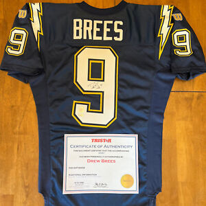 Drew Brees 2001 Rookie Signed Autographed Authentic Jersey Chargers TriStar COA