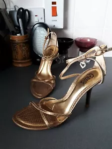 Zapatos Carlos Santana de color dorado Reino Unido 6 EU 39 - Imagen 1 de 4