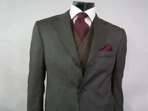 $795 NWT Burberry London "Kensington" window pane side vented sport coat 38 S - Picture 1 of 10