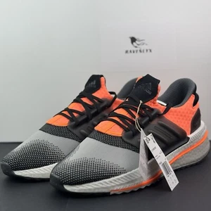 adidas X_PLRBOOST Low Grey Screaming Orange Black ID9436 Size 11 - Picture 1 of 10