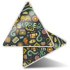 2 x Triangle Stickers  10cm - Hippy Festival Music Surf  #45341