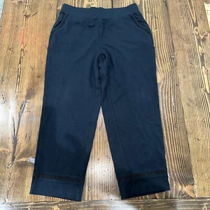 Issac Mizrahi Live! Women’s Small Regular 24/7 Stretch Petal Pushers - Black - Picture 1 of 8