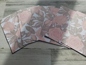 6 pieces of roses Scrapbook Paper 4x6 photo mats #1457 - Picture 1 of 1