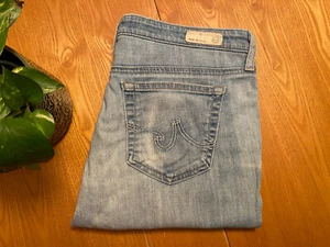 AG Adriano Goldschmied Premiere Skinny Straight Aged 49 Jeans 32R (33 X 34) EUC - Picture 1 of 11