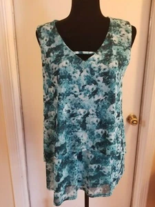 Nue Options  sleeveless turquoise top  New  L - Picture 1 of 5