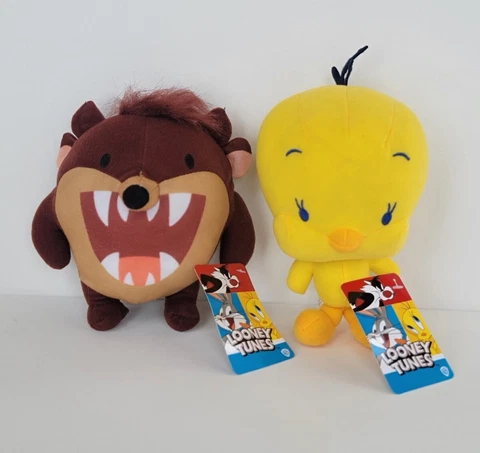 RARE Looney Tunes Tweety Bird & Tasmanian Devil licensed cartoon plush 9" gifts Cover
