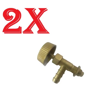 2x Burner Gas Control Valve Key Connector Brass Solution Ball Valve Tap Needle - Picture 1 of 5