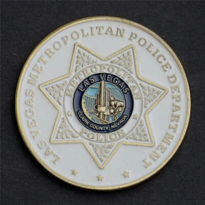 Insignia de moneda regalo del desafío ST. Michael del Departamento de Policía de Las Vegas de Estados Unidos - Imagen 1 de 3