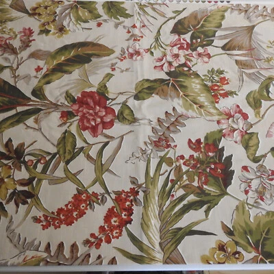 P Kaufmann Floral Cotton Fabric 5 Yds 56" Wide Soil Stain Repellent Upholstery - Image 1 of 4
