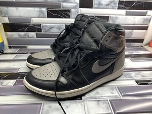 Nike Air Jordan 1 Retro OG High Shadow Grey Black White Size 8 555088-013 T23 - Picture 1 of 8