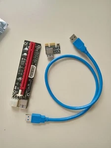 PCIe 1x auf 16x PCI Express 164 Pin GPU High Power für Bitcoin ETH Mining Adapter - Bild 1 von 12