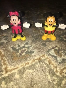 Mickey & Minnie Plastic Figurines Arms and Legs Move - Picture 1 of 8