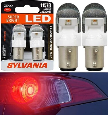 Sylvania ZEVO LED Light 1157 Red Two Bulbs Stop Brake Replacement Upgrade EO Fit - Image 1 of 4