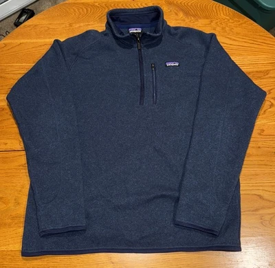 Patagonia - Mejor Suéter Pullover Polar Cuarto Cremallera - Para Hombre - Como Nuevo Azul Marino XL Foto 1 de 4