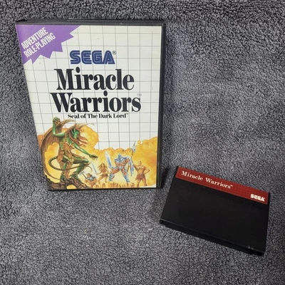 Miracle Warriors (Sega Master System) - original box Tested Working - Image 1 of 4