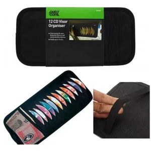 12 Disc Kapazität CD Auto Sonnenblende Aufbewahrung DVD Halter Schwarz Tasche Etui Organizer - Bild 1 von 8