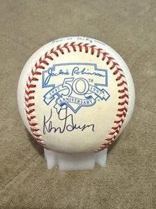 Ken Griffey Sr Autographed Jackie Robinson 50th Anniversary AL Baseball Beckett - Picture 1 of 4