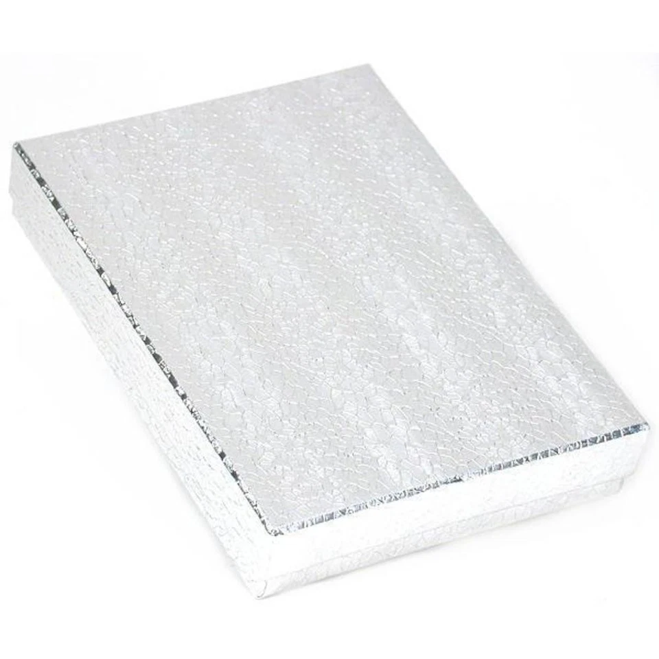 Caja 100 Algodón Plata 5 3/8" x 3 7/8" x 1" Foto 1 de 1